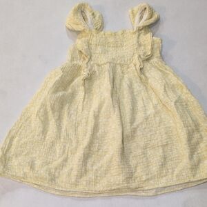 Yellow Girls' Ruffle-Shoulder Smocked Dress 4T Euro Summer Spring Pastel Easter